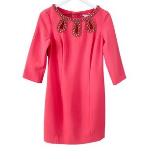 Lilly Pullitzer Brontë Beaded Keyhole Shift Dress‎ in Watermelon Size 4